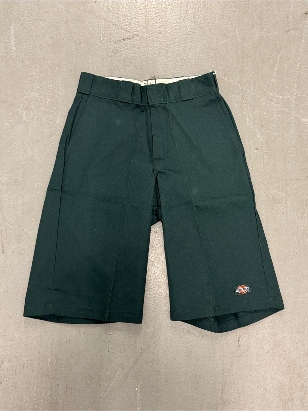 Dickies Men’s Forest Green Flat Front Work Shorts 12” Short 28W - Made In USA